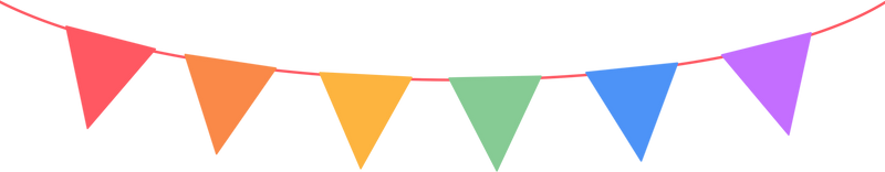 Simple Colorful Triangle Party Banner